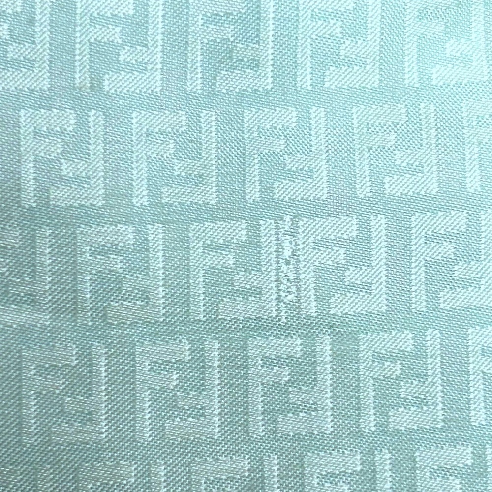 Fendi Monogram Blue Green Logo Nylon Beach Bag - Picture 13 of 15